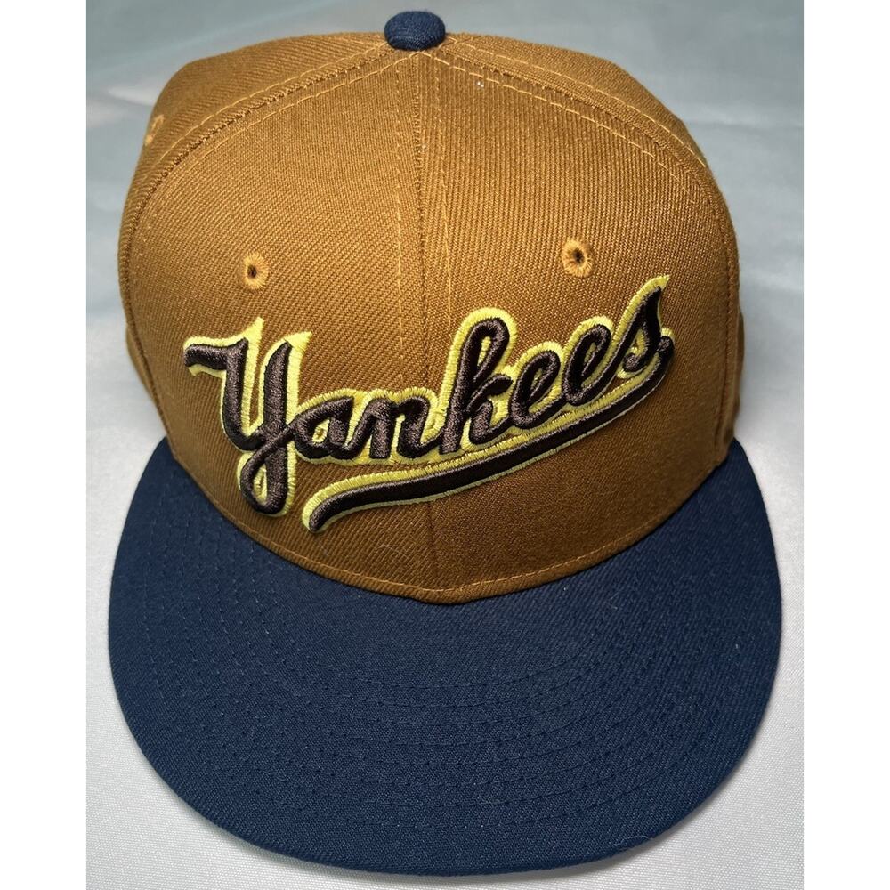 NEW YORK YANKEES NEW ERA 59FIFTY 98 WORLD SERIES BROWN GRIZZLY BEAR HAT SZ 7 1/4
